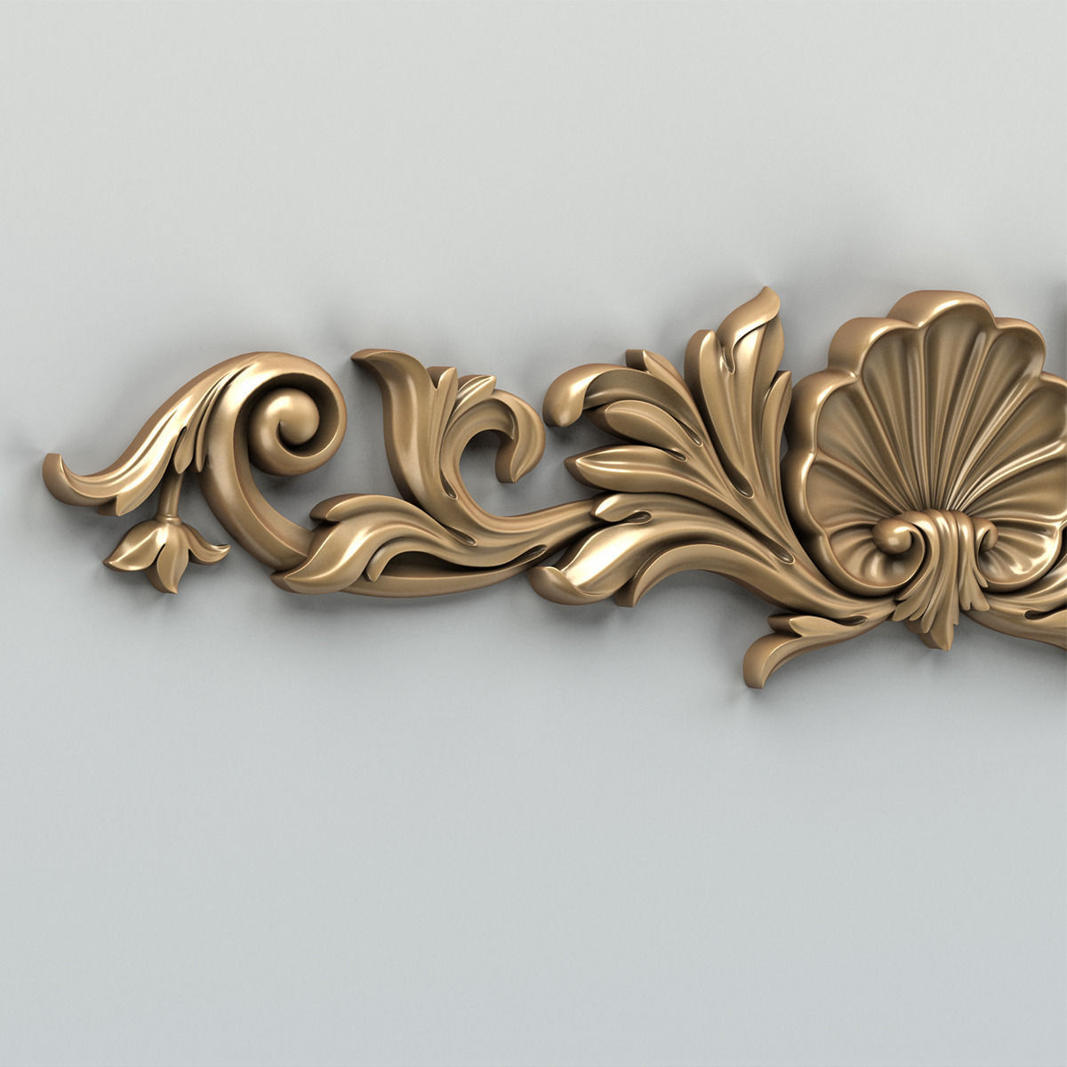 Carved decor horizontal 016 3D model_1