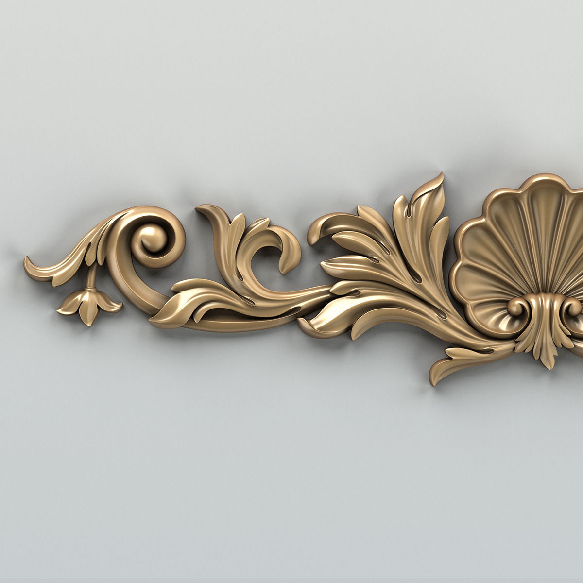 Carved decor horizontal 016 3D model_3