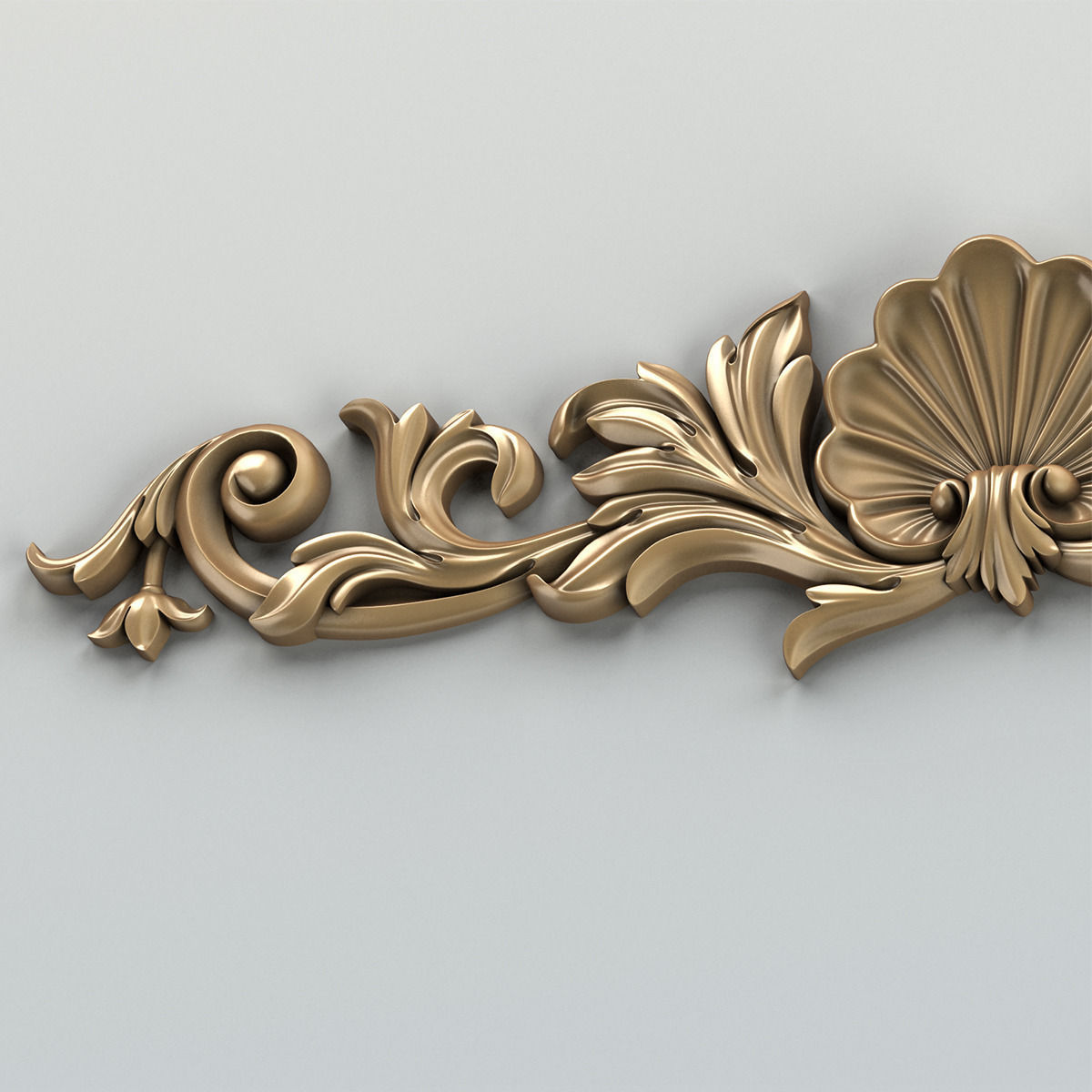 Carved decor horizontal 016 3D model_6