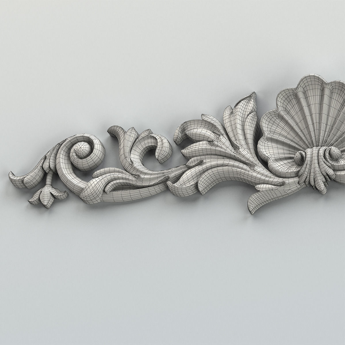 Carved decor horizontal 016 3D model_10