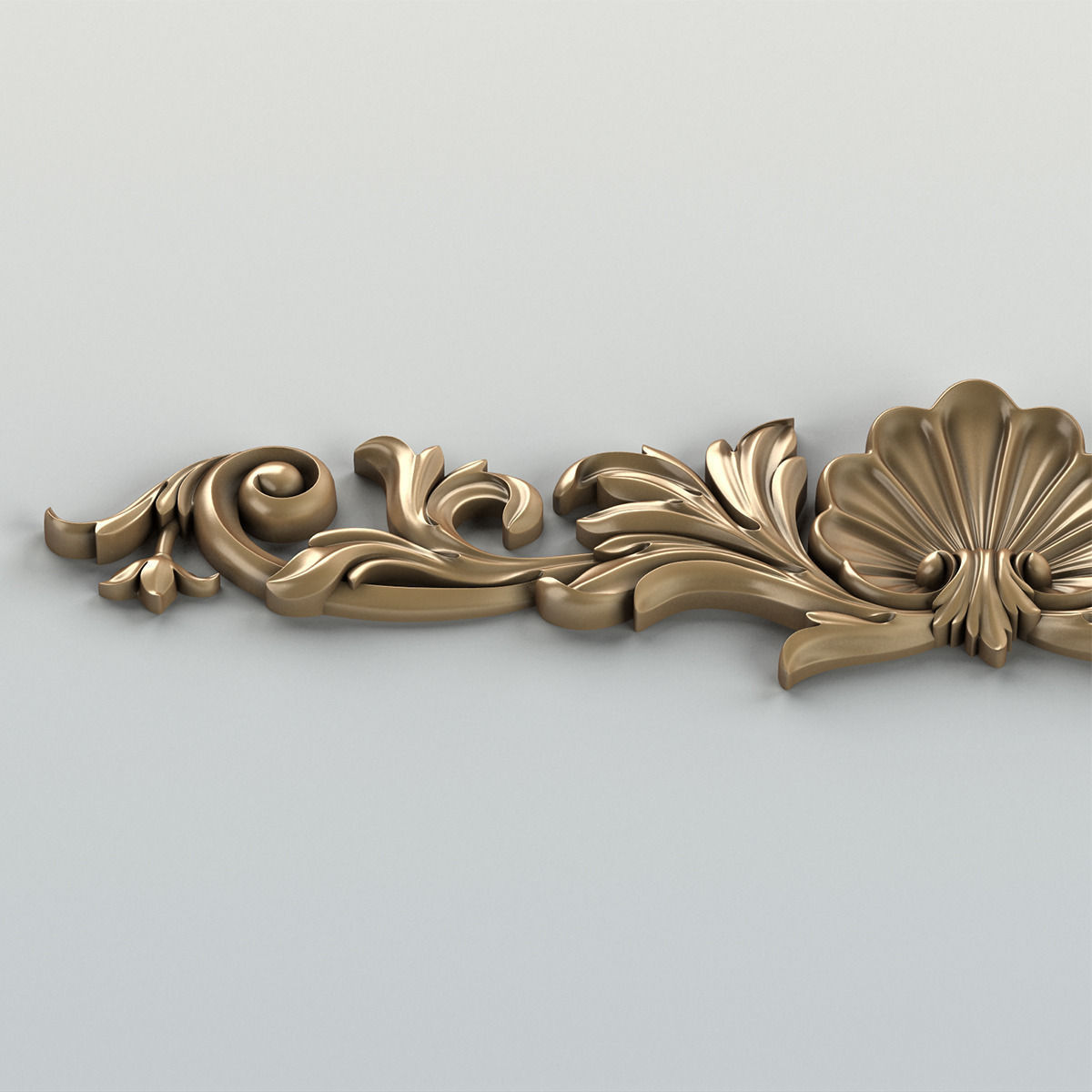 Carved decor horizontal 016 3D model_7