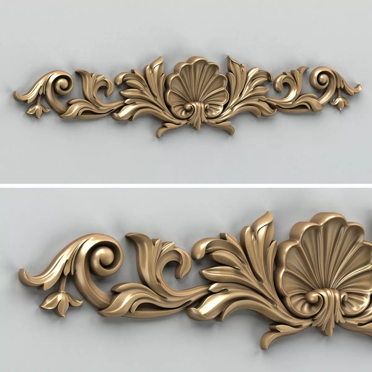 Carved decor horizontal 016 3D model_0