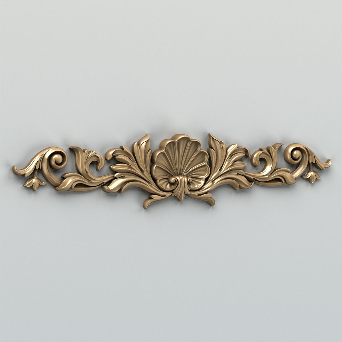 Carved decor horizontal 016 3D model_2