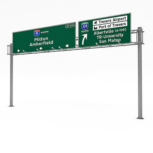 3D Traffic Sign Model 04 Low-poly 3D model