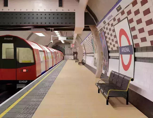 London Subway Station 3D model