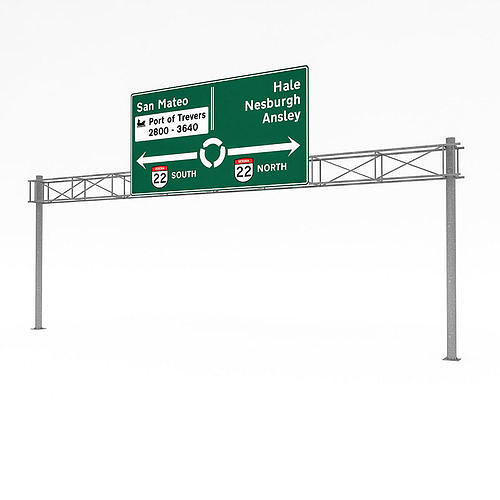 3D Traffic Sign Model 05 Low-poly 3D model