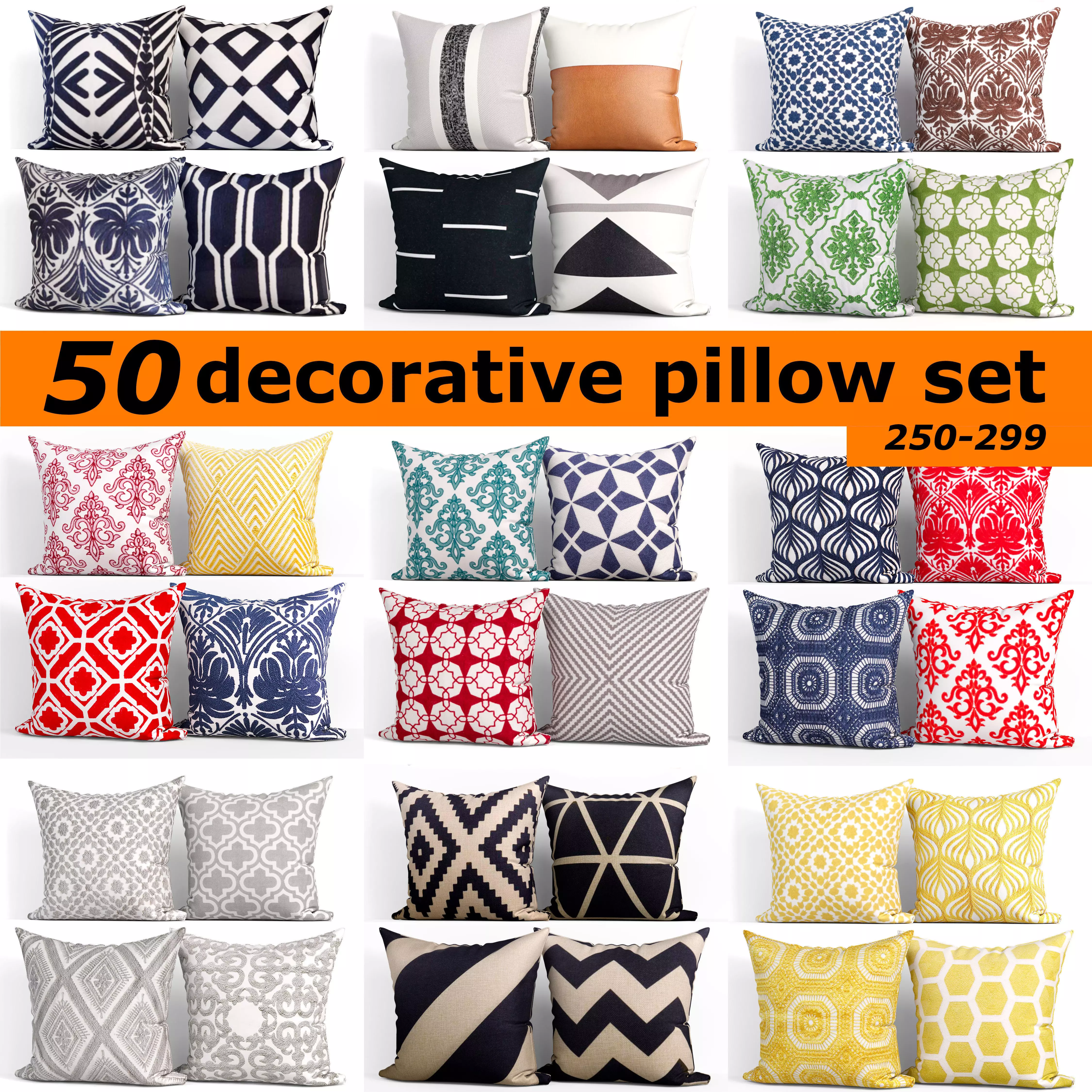 50 Decorative set pillow 250-299 3D model_0