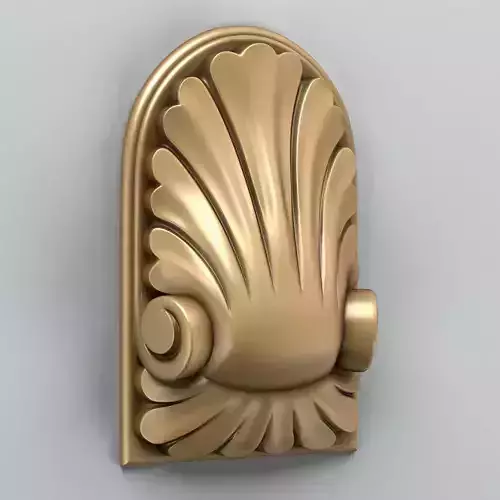Carved decor vertical 001 3D model