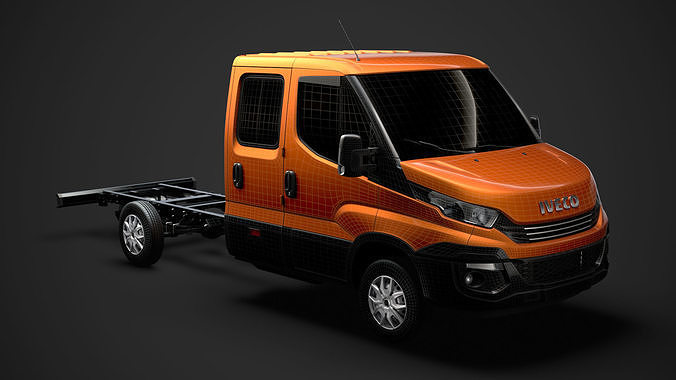 Iveco Daily Crew Cab L3 Chassis 2019 3D model