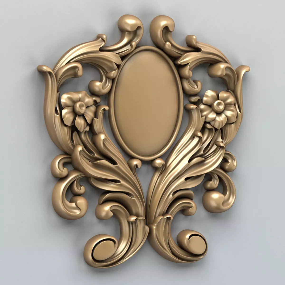 Carved decor vertical 002 3D model_0