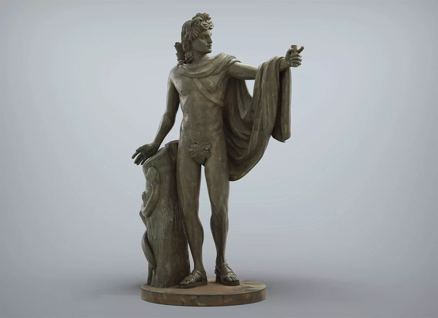 Apollo Greek Statue 3D print model_0