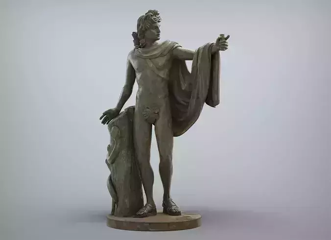 Apollo Greek Statue 3D print model