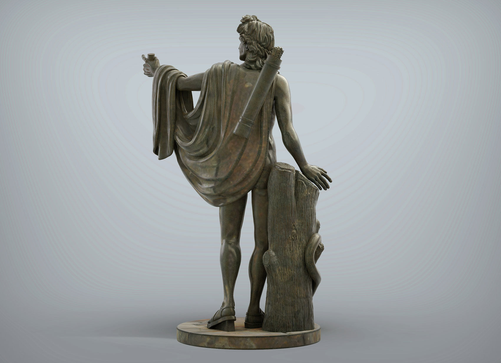 Apollo Greek Statue 3D print model_2