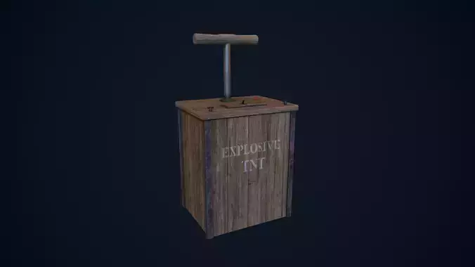 Dynamite Detonator Low-poly 3D model