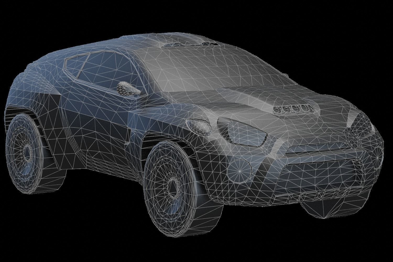 2001 Toyota RSC Concept  Low-poly 3D model_5