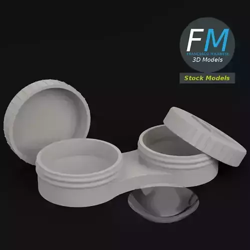 Contact lenses with case 3D model