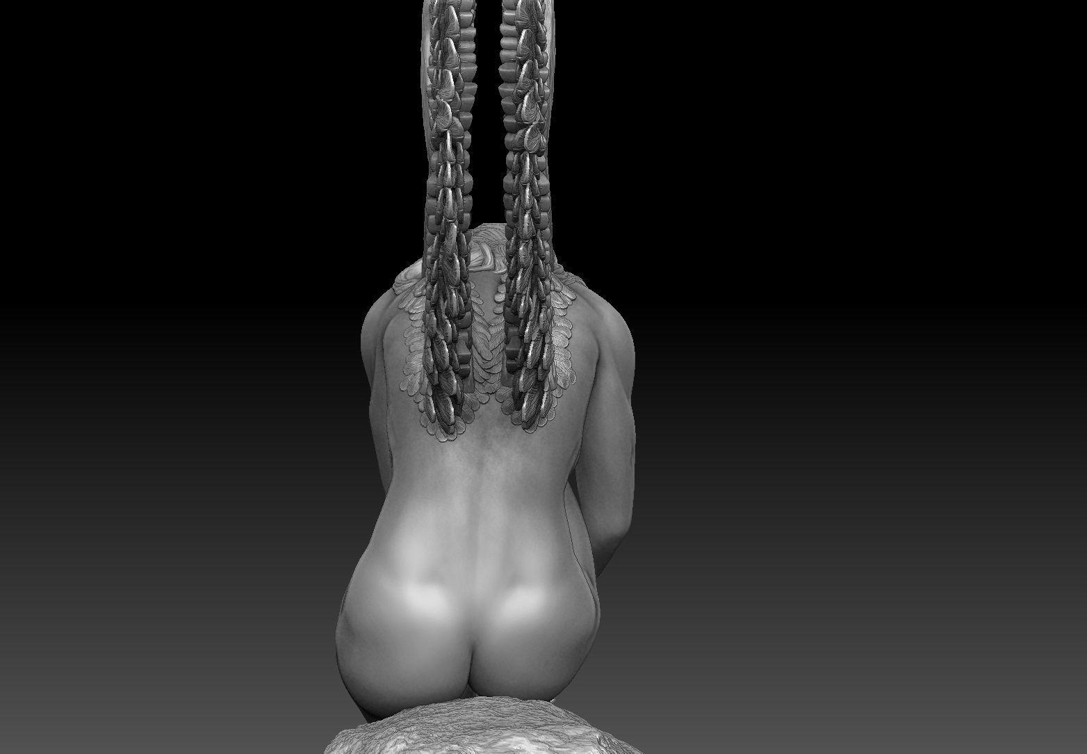 angel beautiful woman 3D print model_7