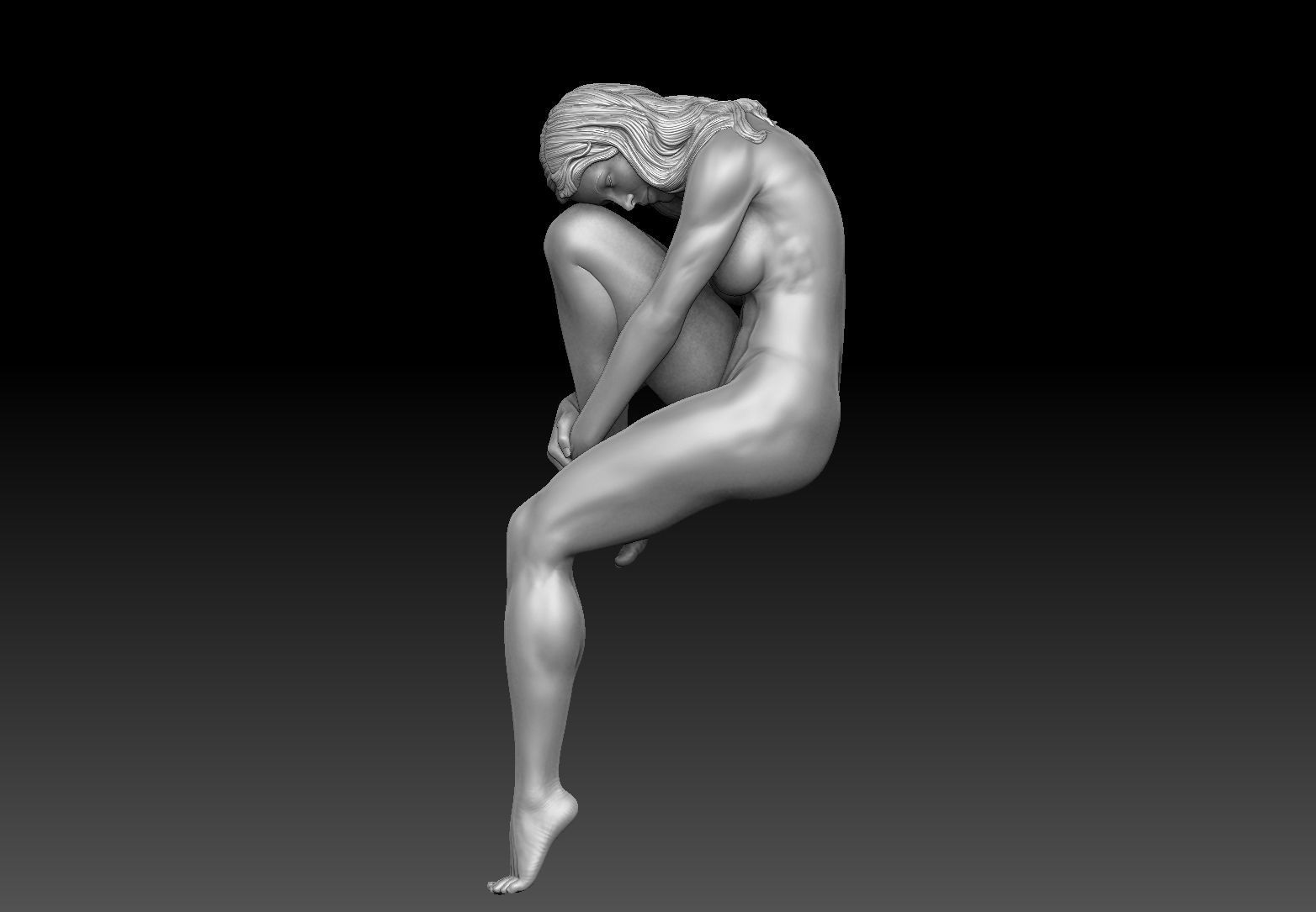 angel beautiful woman 3D print model_10
