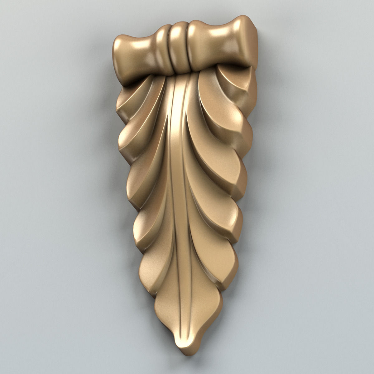 Carved decor vertical 004 3D model_3