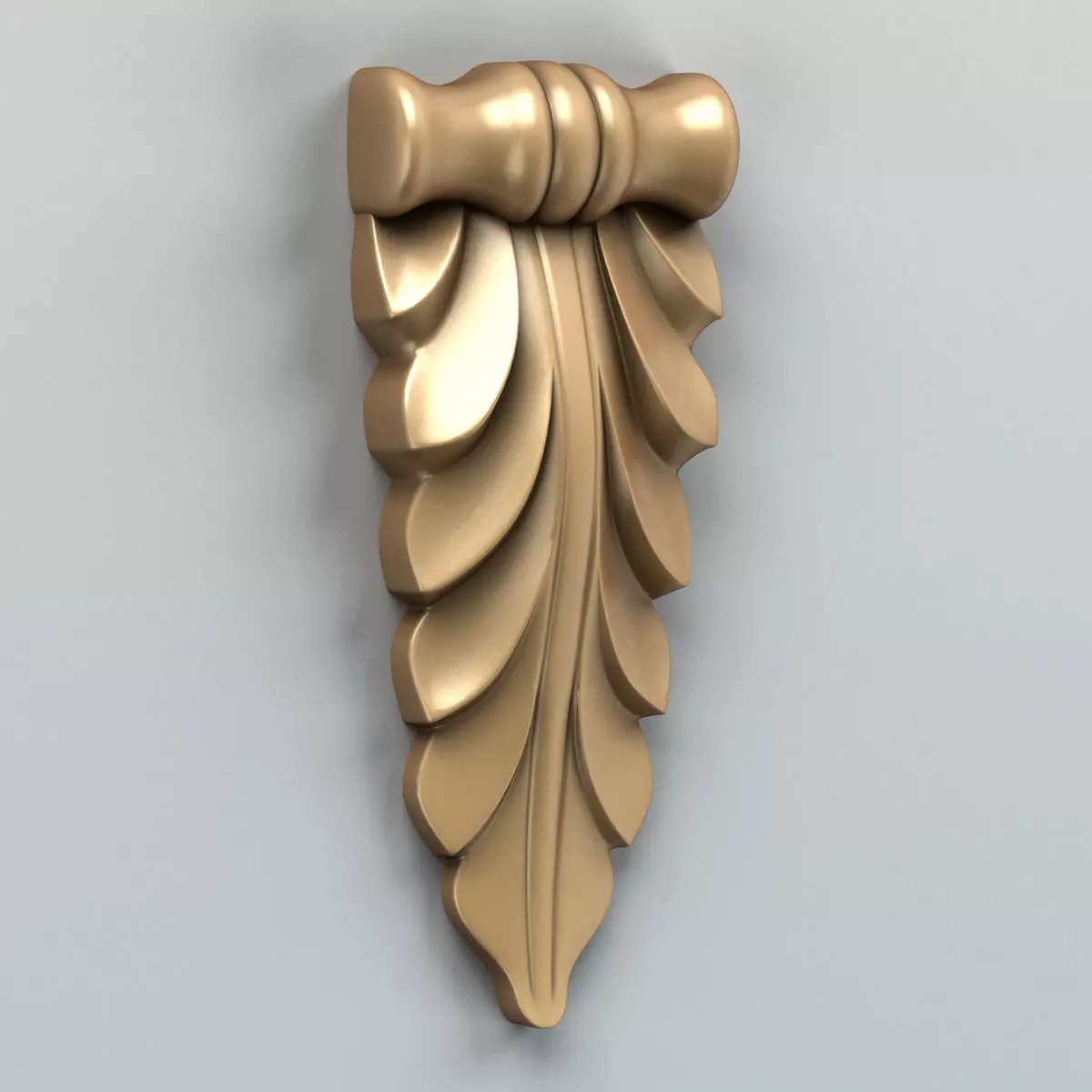 Carved decor vertical 004 3D model_0