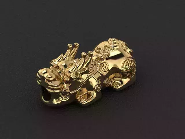 TYHUU gold dragon charm Free 3D model