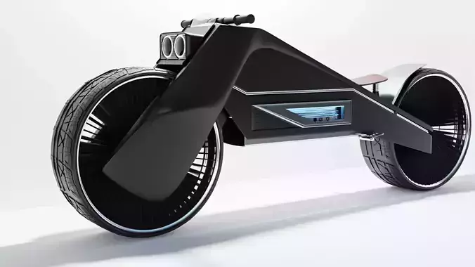 Cyberpunk Fantasy Style Motorcycle 3D model