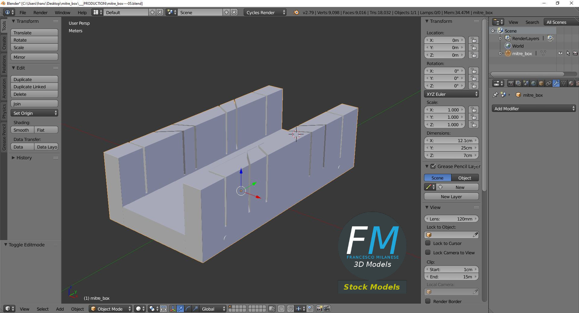 Mitre box 3D model_9