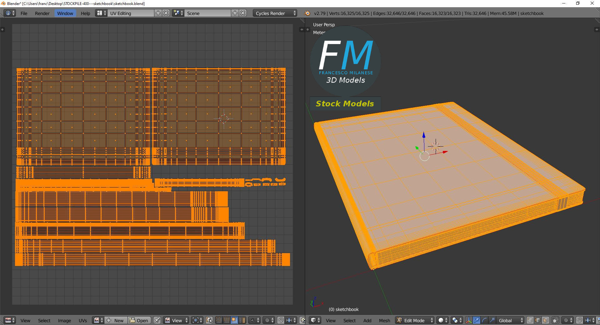Sketchbook notebook 3D model_10