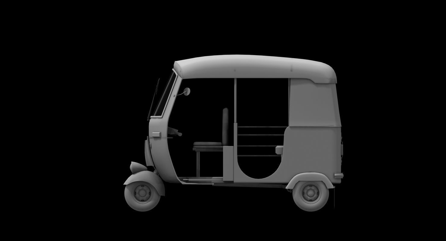 Auto rickshaw 3d model 3D model_2