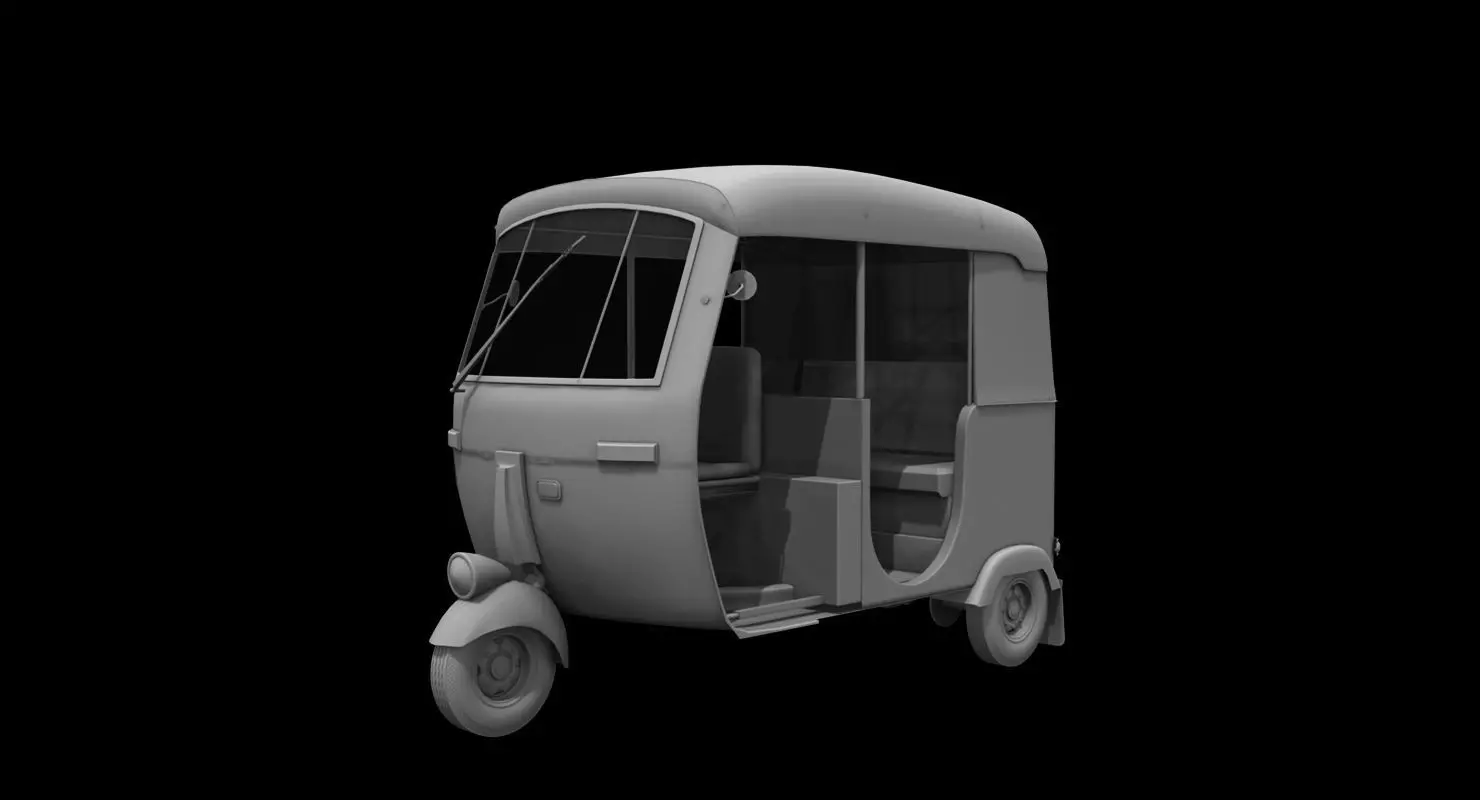 Auto rickshaw 3d model 3D model_0