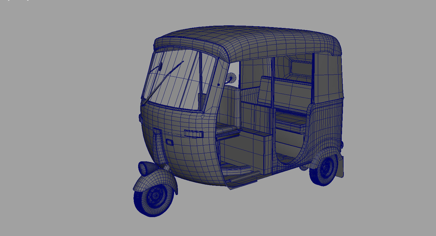 Auto rickshaw 3d model 3D model_9