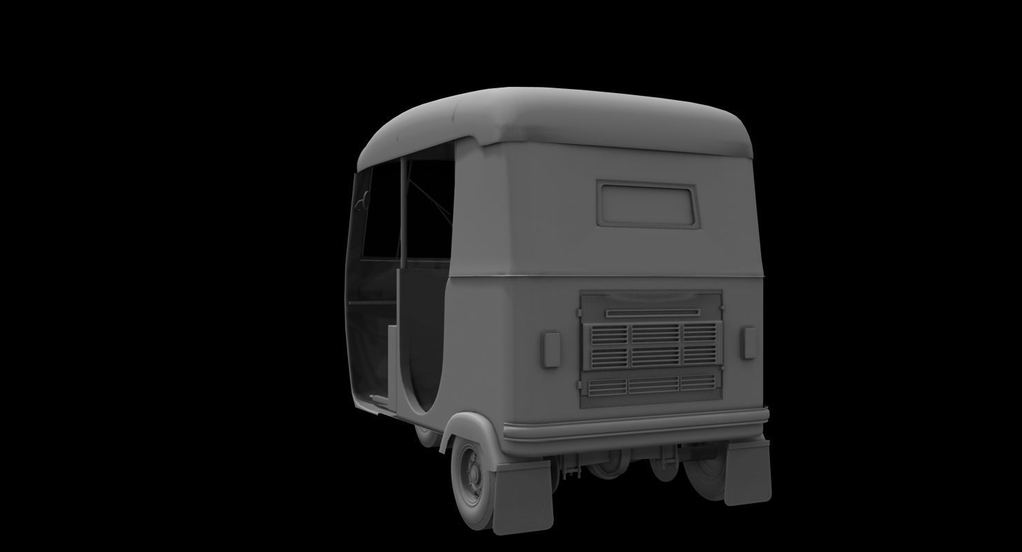 Auto rickshaw 3d model 3D model_5