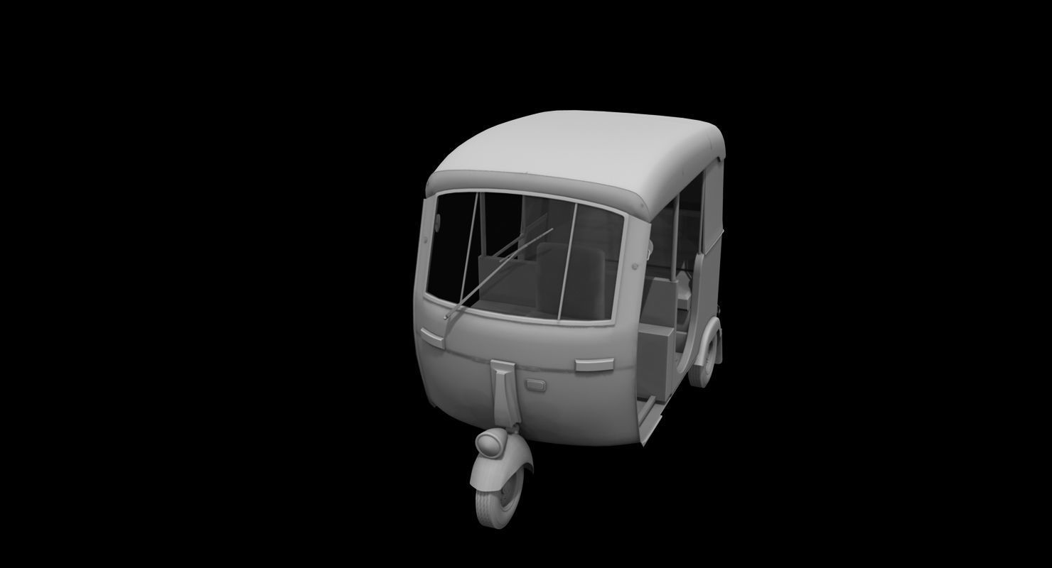 Auto rickshaw 3d model 3D model_4