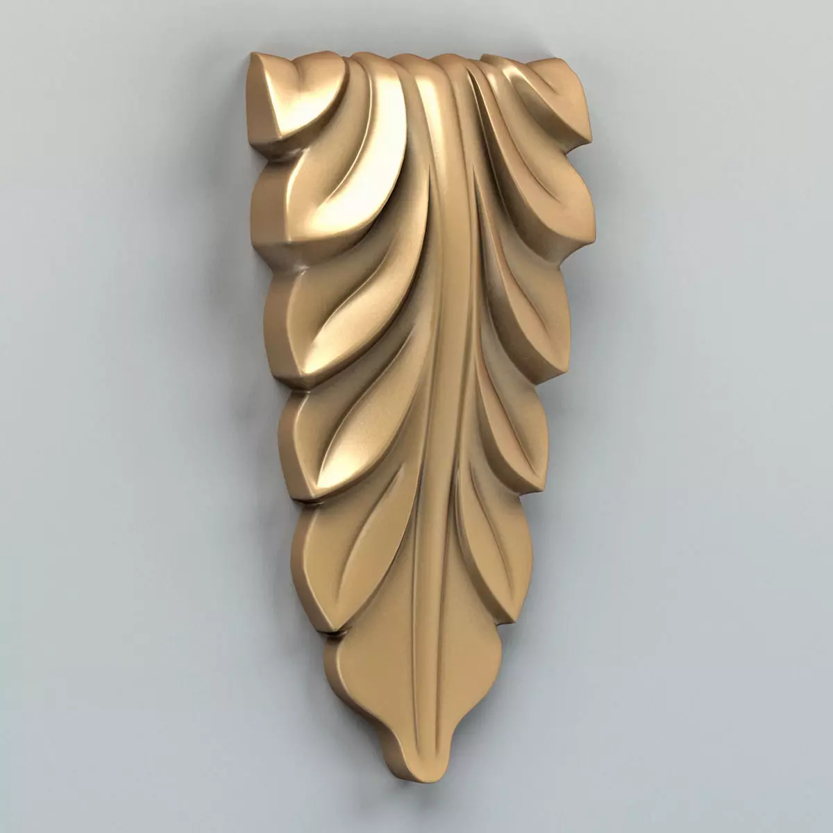 Carved decor vertical 005 3D model