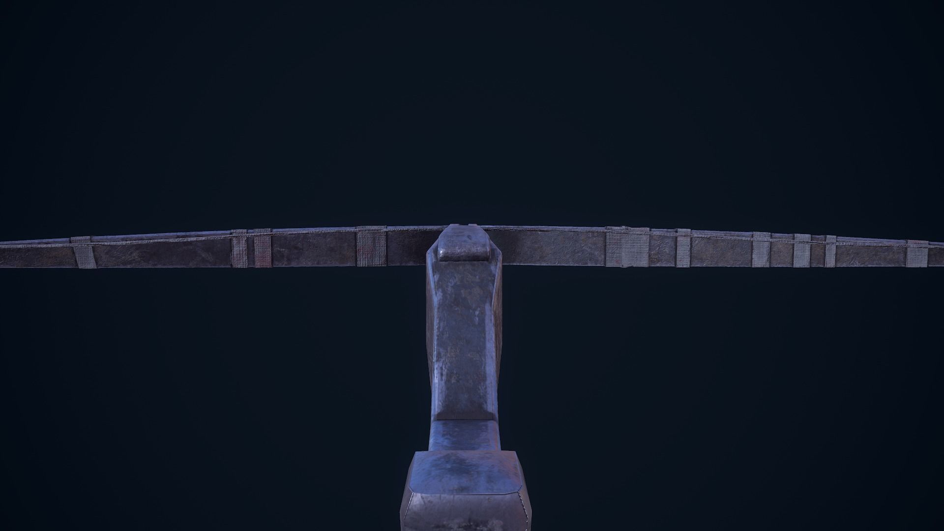 Crossbow bow and arrow Low-poly 3D model_16