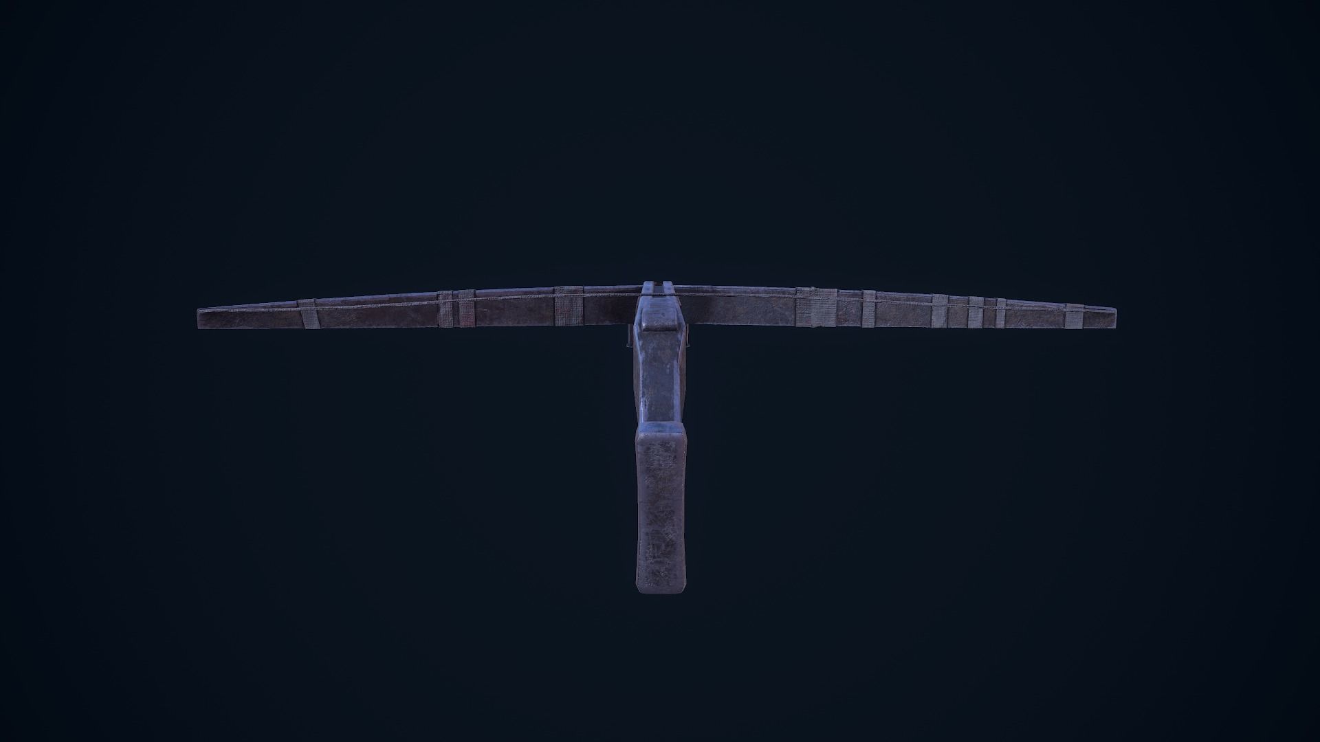 Crossbow bow and arrow Low-poly 3D model_3