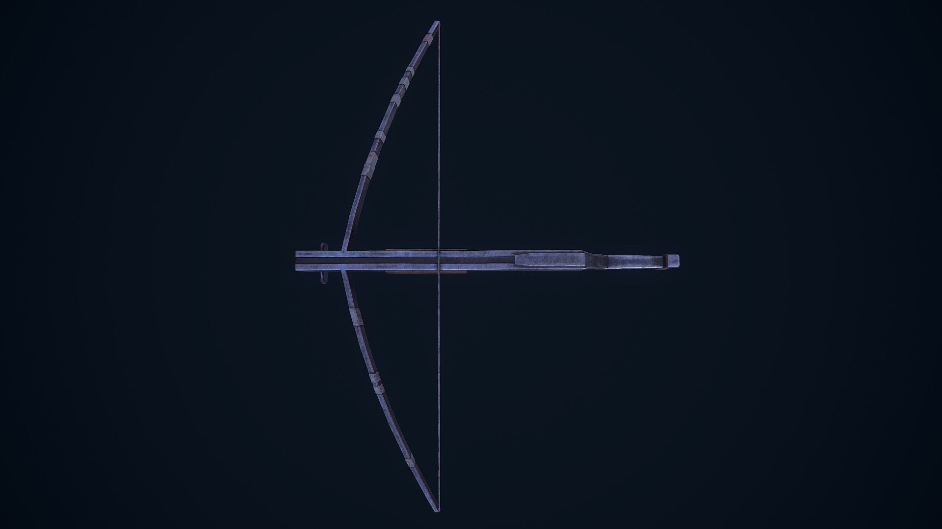 Crossbow bow and arrow Low-poly 3D model_13