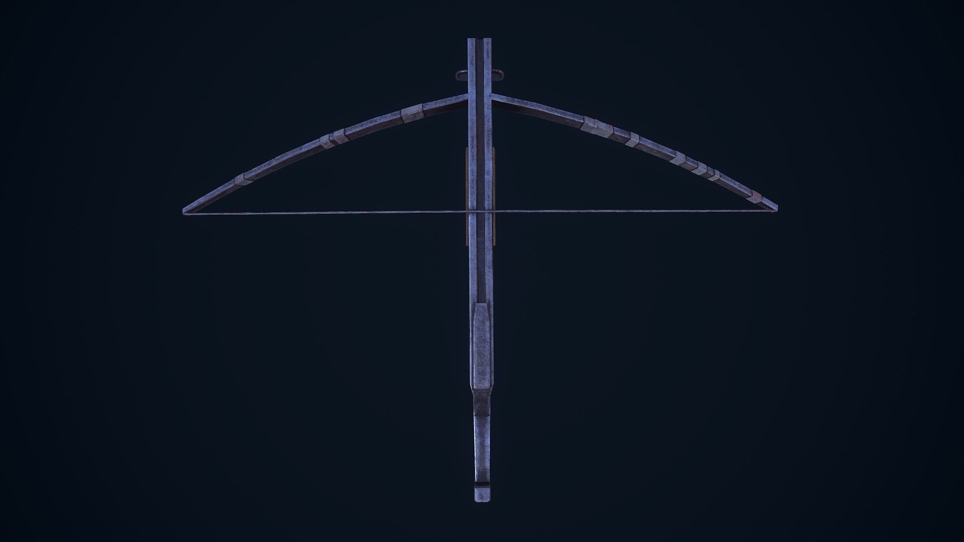 Crossbow bow and arrow Low-poly 3D model_14