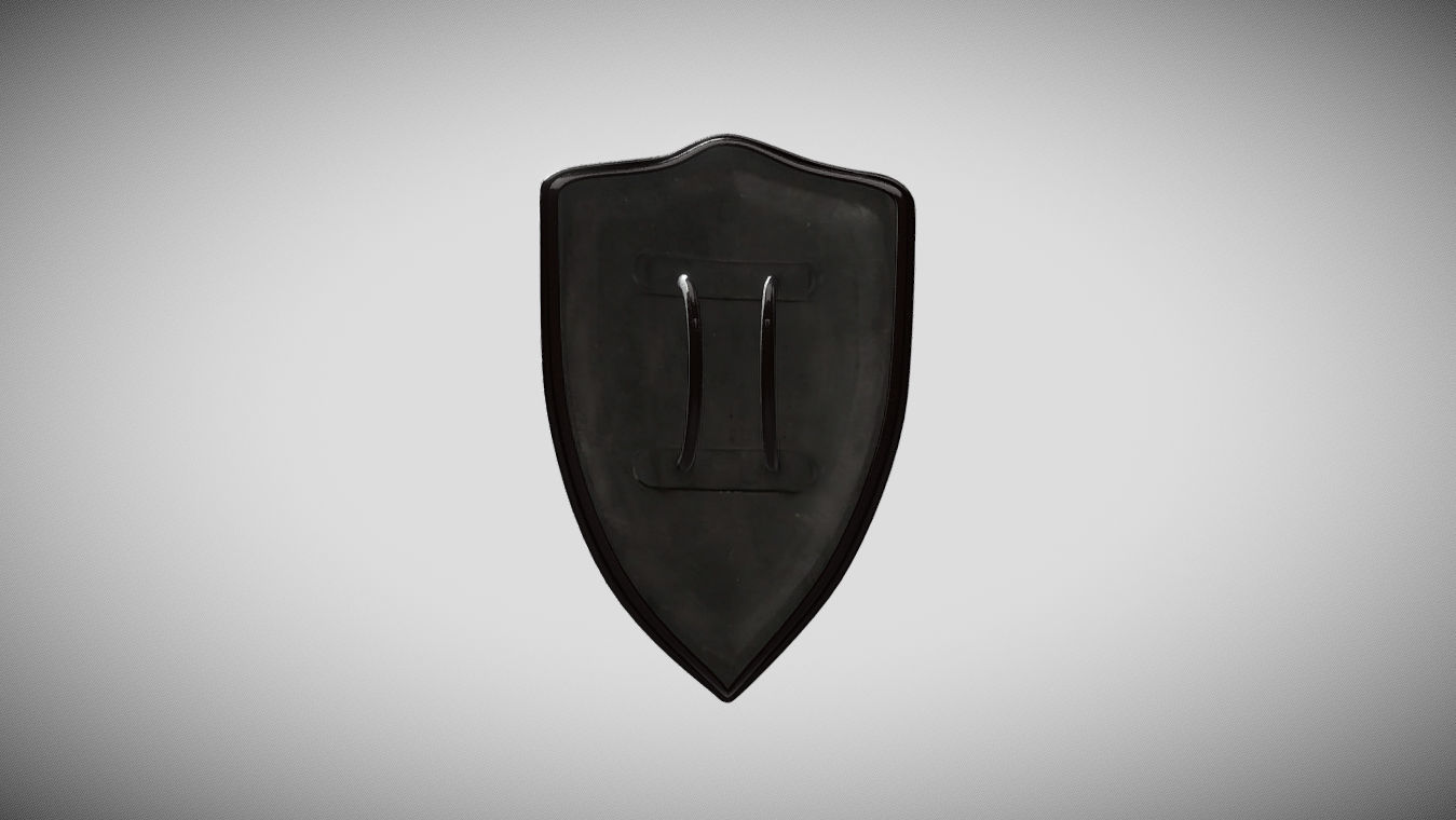 Eagles Medieval Battle Shield Low-poly 3D model_1