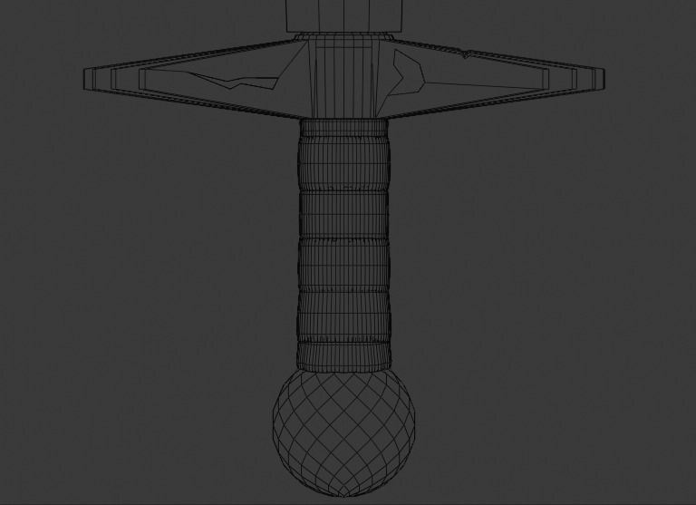 Medieval Sword  Low-poly 3D model_11