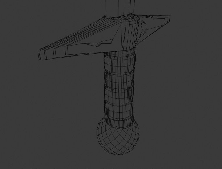 Medieval Sword  Low-poly 3D model_12