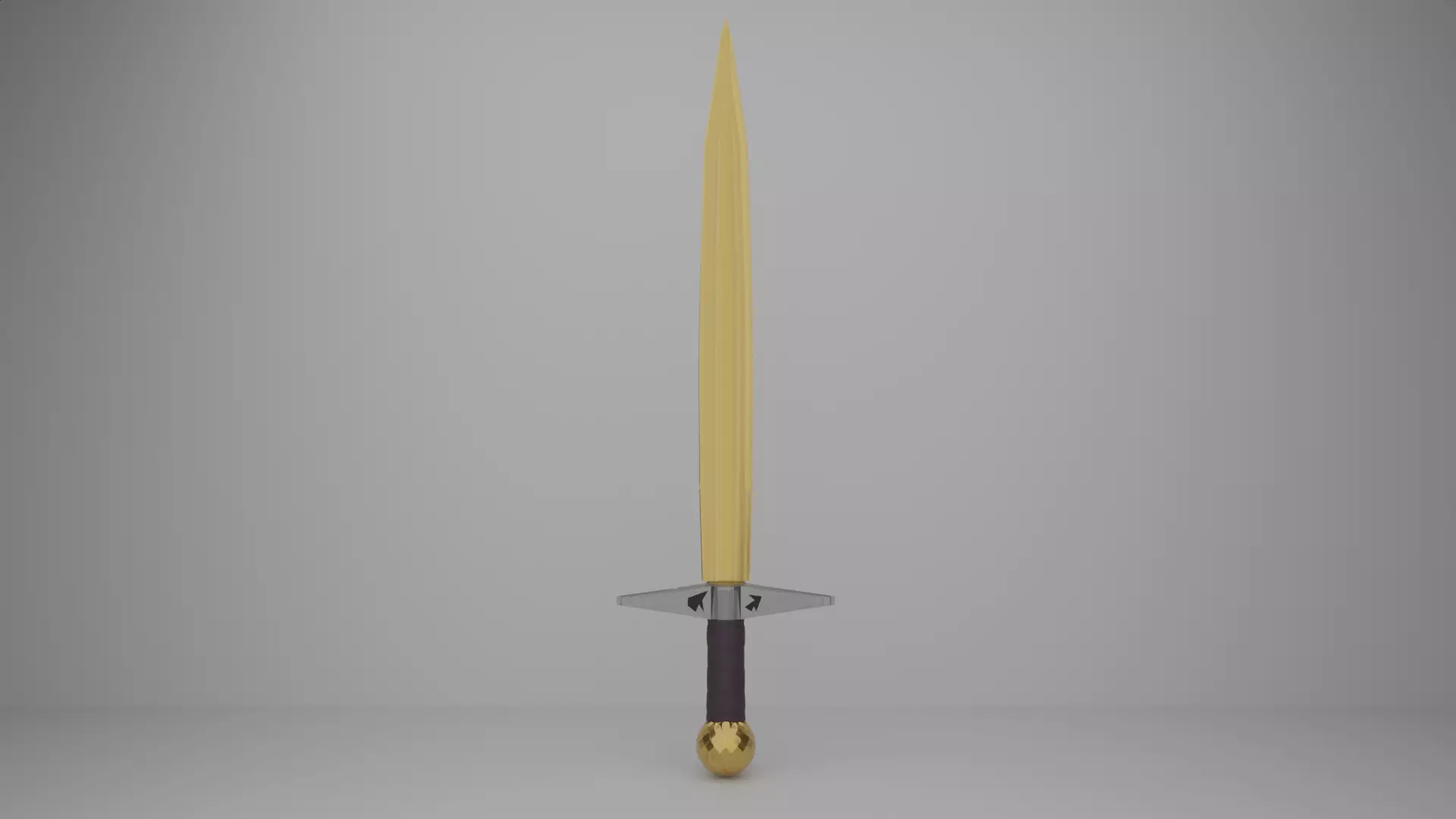 Medieval Sword  Low-poly 3D model_0