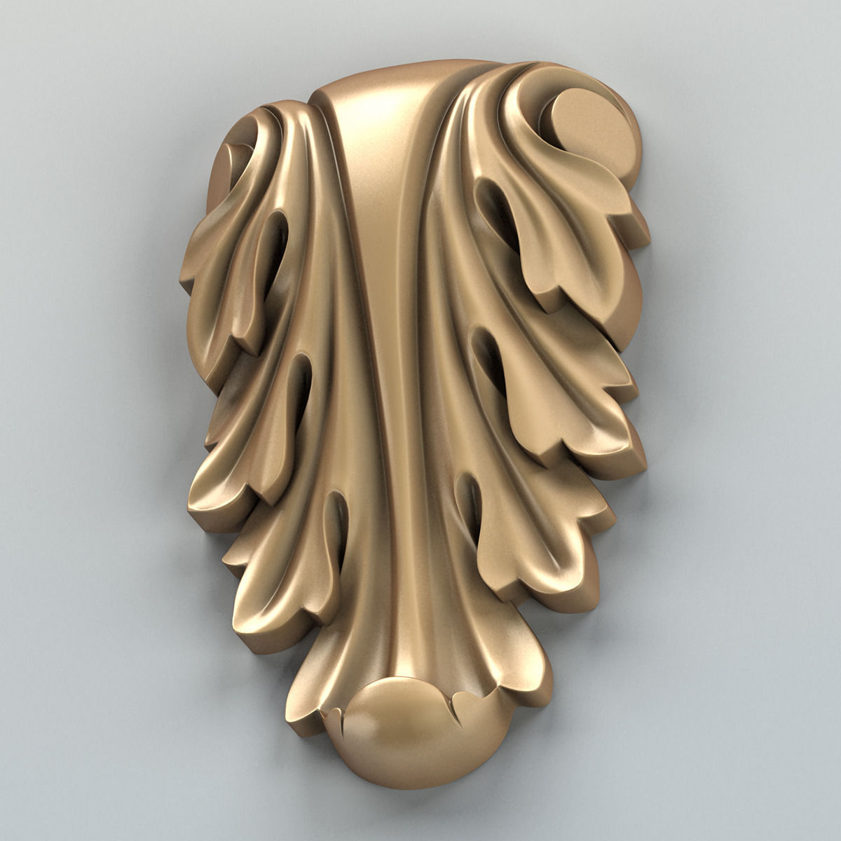 Carved decor vertical 006 3D model_3