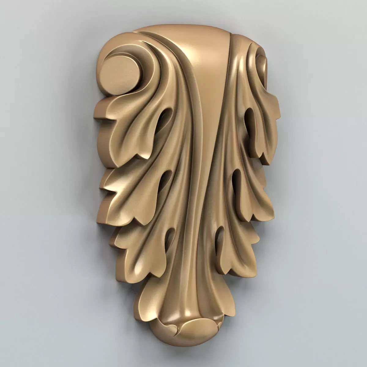 Carved decor vertical 006 3D model_0