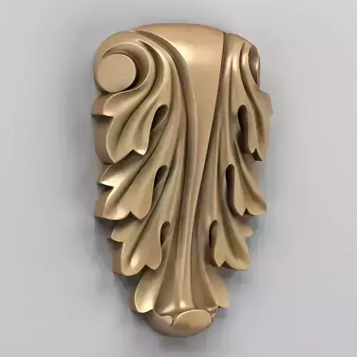 Carved decor vertical 006 3D model