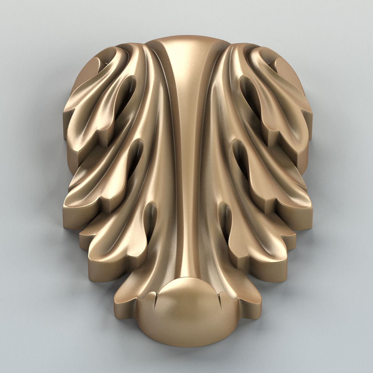 Carved decor vertical 006 3D model_4