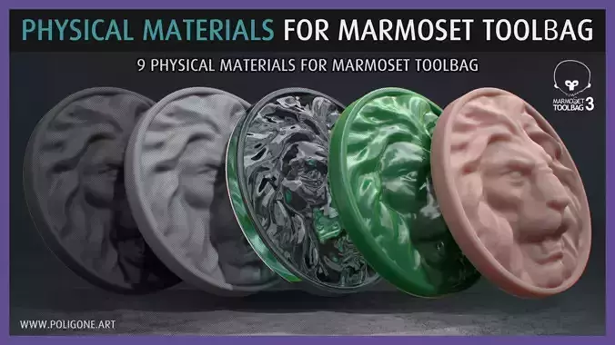 Poligone - Physical Materials for Marmoset Toolbag 3D model