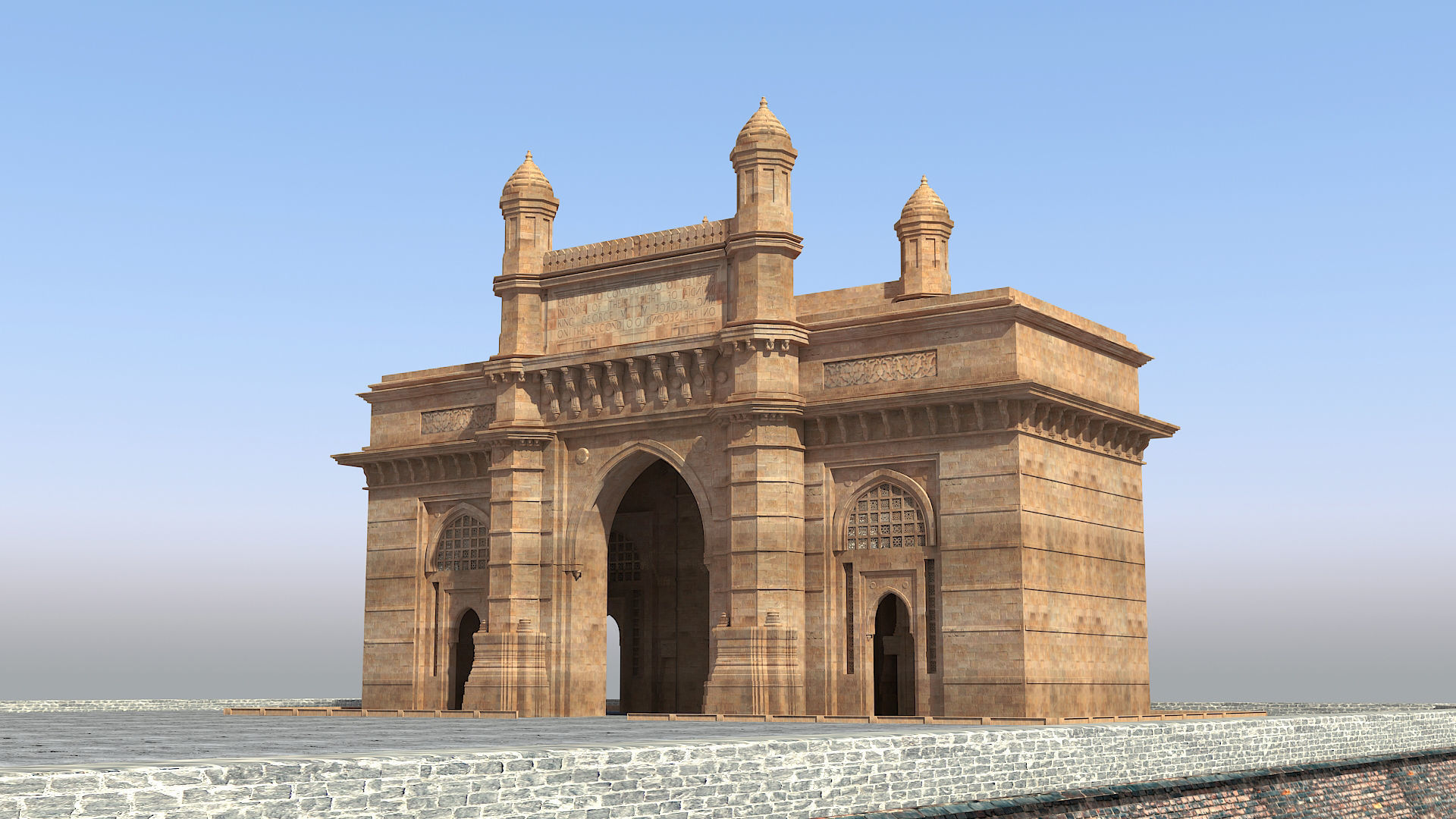 Gateway of  India 3D model_2