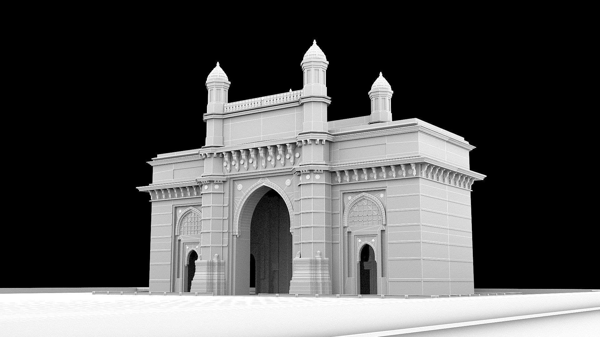 Gateway of  India 3D model_5