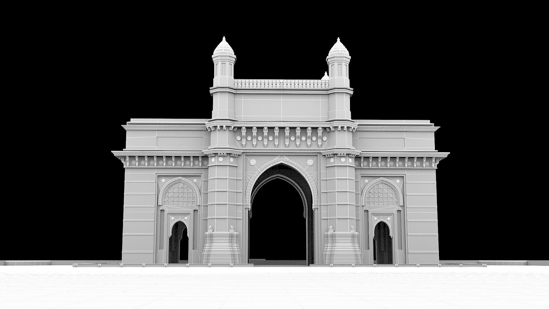 Gateway of  India 3D model_4